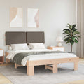 Bettgestell mit gepolstertem Kopfteil Taupe 120 x 190 cm