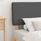 Bettgestell mit gepolstertem Kopfteil Dunkelgrau 90 x 190 cm