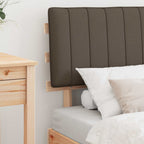 Bettgestell mit gepolstertem Kopfteil Taupe 80 x 200 cm