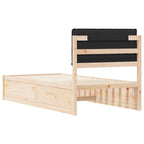 Bettgestell mit gepolstertem Kopfteil Schwarz 100 x 200 cm