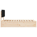 Bettgestell mit gepolstertem Kopfteil Schwarz 100 x 200 cm
