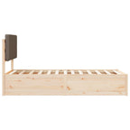 Bettgestell mit gepolstertem Kopfteil Taupe 90 x 200 cm