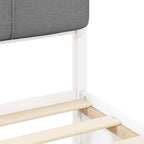 Bettgestell mit gepolstertem Kopfteil Hellgrau 100 x 200 cm