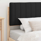 Bettgestell mit gepolstertem Kopfteil Schwarz 100 x 200 cm