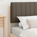 Bettgestell mit gepolstertem Kopfteil Taupe 90 x 190 cm