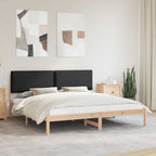 Bettgestell mit gepolstertem Kopfteil Schwarz 180 x 200 cm