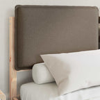 Bettgestell mit gepolstertem Kopfteil Taupe 120 x 190 cm