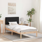 Bettgestell mit gepolstertem Kopfteil Schwarz 100 x 200 cm