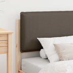 Bettgestell mit gepolstertem Kopfteil Taupe 90 x 190 cm
