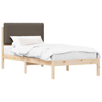 Bettgestell mit gepolstertem Kopfteil Taupe 75 x 190 cm