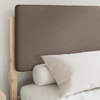 Bettgestell mit gepolstertem Kopfteil Taupe 140 x 190 cm