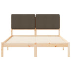 Bettgestell mit gepolstertem Kopfteil Taupe 140 x 190 cm