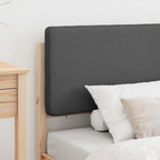 Bettgestell mit gepolstertem Kopfteil Dunkelgrau 90 x 200 cm