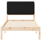 Bettgestell mit gepolstertem Kopfteil Schwarz 90 x 200 cm