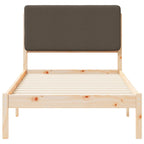 Bettgestell mit gepolstertem Kopfteil Taupe 90 x 200 cm