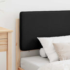 Bettgestell mit gepolstertem Kopfteil Schwarz 90 x 190 cm