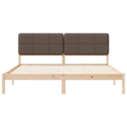 Bettgestell mit gepolstertem Kopfteil Taupe 180 x 200 cm