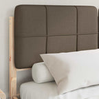 Bettgestell mit gepolstertem Kopfteil Taupe 140 x 190 cm