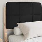 Bettgestell mit gepolstertem Kopfteil Schwarz 135 x 190 cm