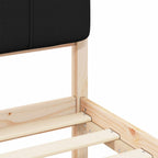 Bettgestell mit gepolstertem Kopfteil Schwarz 120 x 190 cm