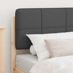 Bettgestell mit gepolstertem Kopfteil Dunkelgrau 80 x 200 cm
