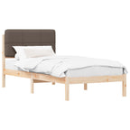 Bettgestell mit gepolstertem Kopfteil Taupe 75 x 190 cm