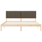 Bettgestell mit gepolstertem Kopfteil Taupe 180 x 200 cm