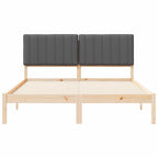 Bettgestell mit gepolstertem Kopfteil Dunkelgrau 150 x 200 cm