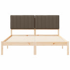Bettgestell mit gepolstertem Kopfteil Taupe 150 x 200 cm