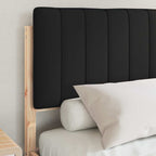 Bettgestell mit gepolstertem Kopfteil Schwarz 140 x 190 cm
