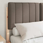 Bettgestell mit gepolstertem Kopfteil Taupe 120 x 190 cm