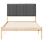 Bettgestell mit gepolstertem Kopfteil Dunkelgrau 100 x 200 cm