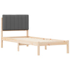 Bettgestell mit gepolstertem Kopfteil Dunkelgrau 80 x 200 cm