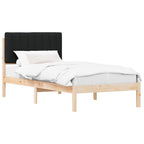 Bettgestell mit gepolstertem Kopfteil Schwarz 90 x 190 cm