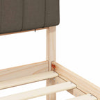 Bettgestell mit gepolstertem Kopfteil Taupe 90 x 190 cm