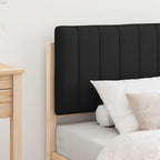 Bettgestell mit gepolstertem Kopfteil Schwarz 75 x 190 cm