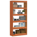 Bücherregal Wachsbraun 80 x 30 x 167,5 cm Massives Kiefernholz