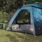 Kuppelzelt mit abnehmbarem Regenfly Blau 12-Personen