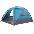 Kuppelzelt mit abnehmbarem Regenfly Blau 12-Personen