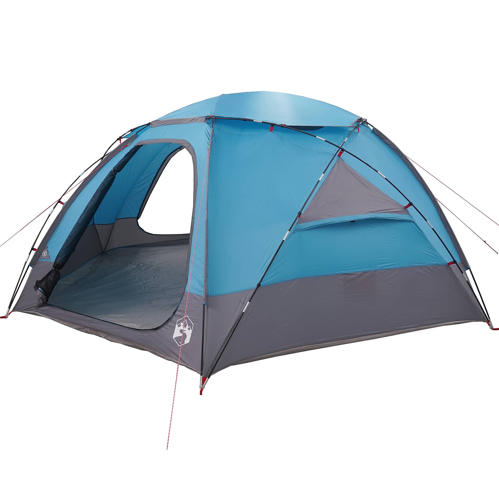 Kuppelzelt mit abnehmbarem Regenfly Blau 12-Personen