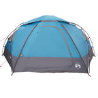 Kuppelzelt mit abnehmbarem Regenfly Blau 12-Personen