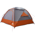 Kuppelzelt mit abnehmbarem Regenfly Grau und Orange 12-Personen