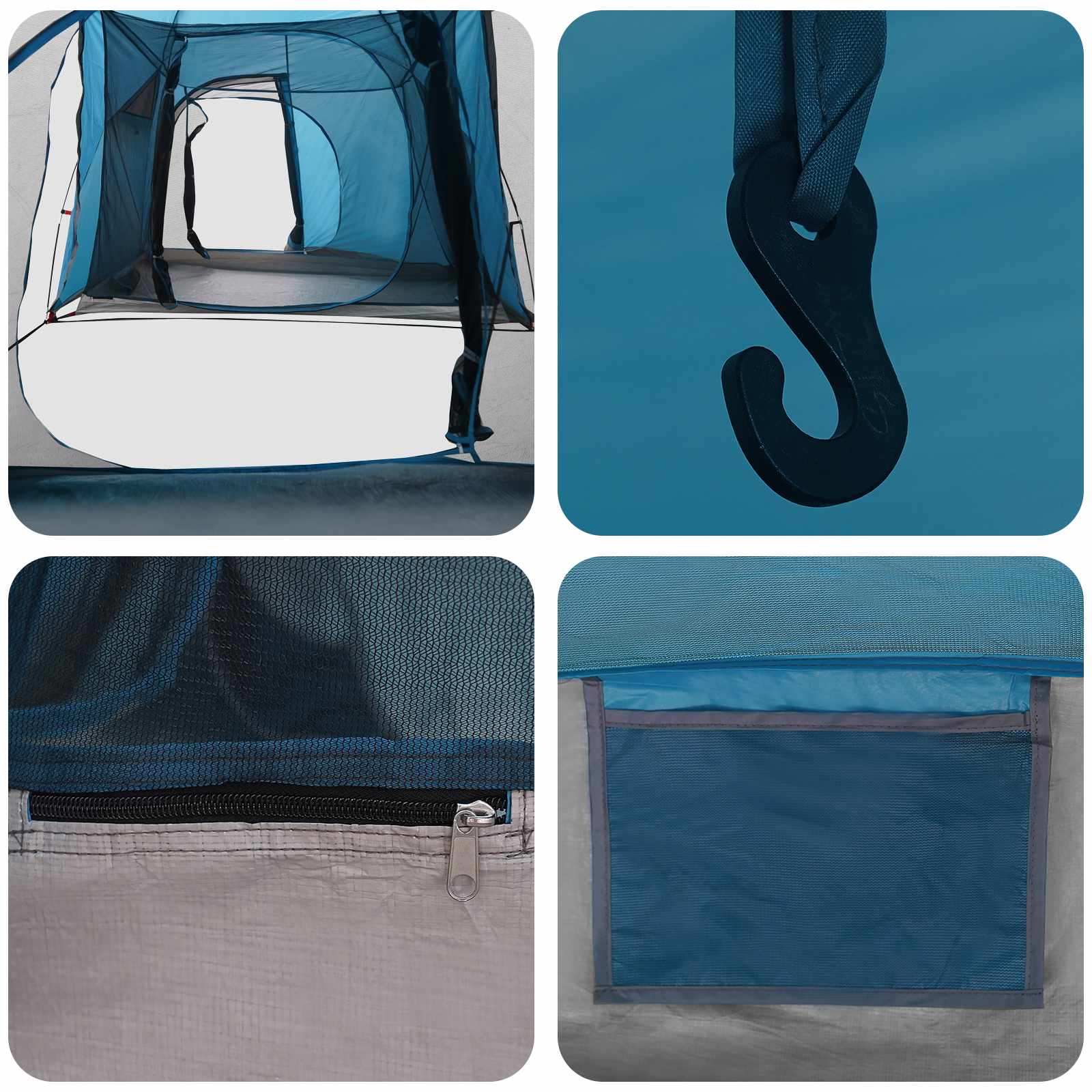 Tunnelzelt Blau 520 x 260 x 175 cm