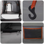 Tunnelzelt Grau und Orange 520 x 260 x 175 cm