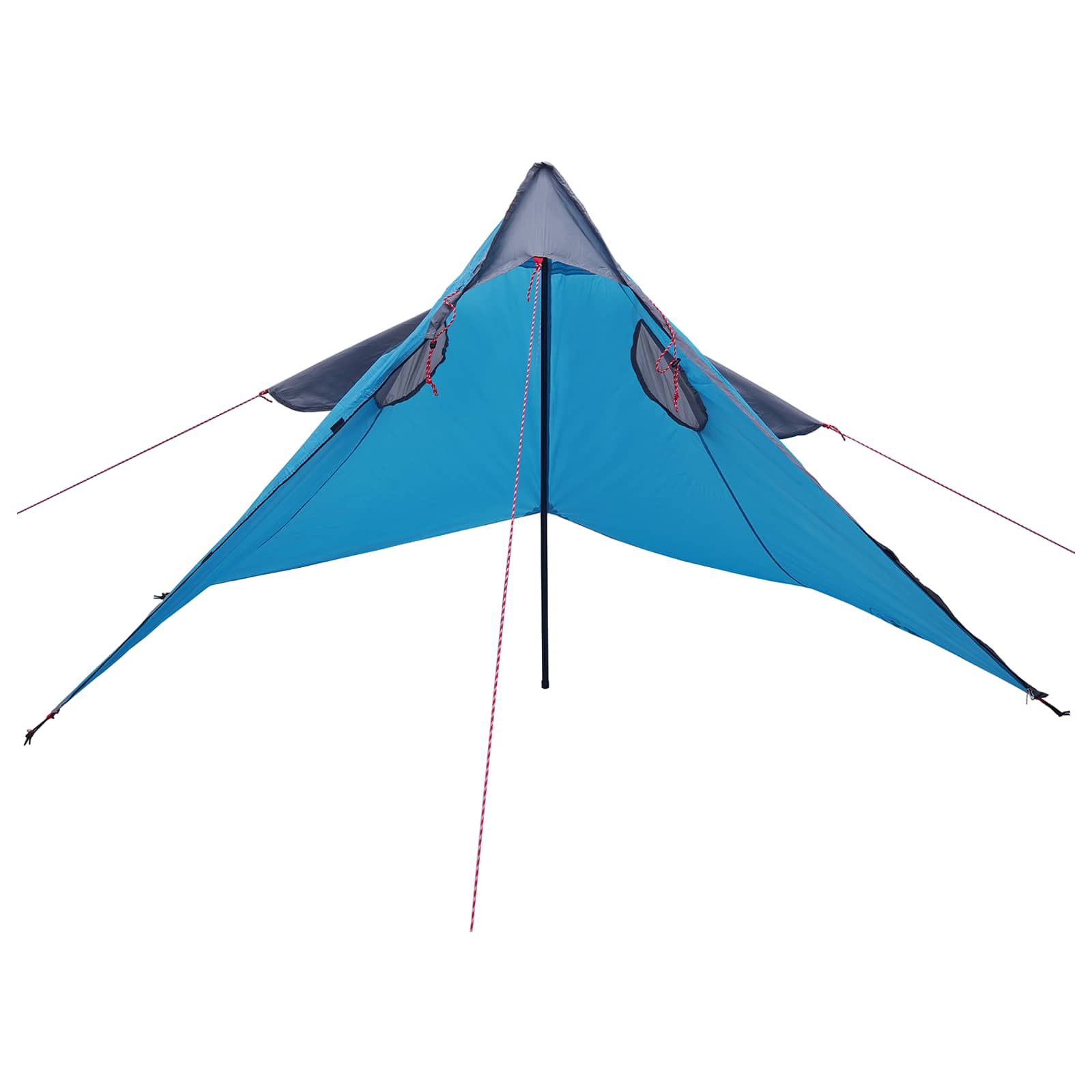 2-in-1 Regenponcho mit Kapuze Blau 262 x 126 x 130 cm
