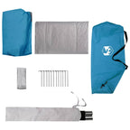 Trekkingzelt Blau 2-Personen 185T Polyester mit PU-Beschichtung