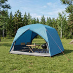 Trekkingzelt Blau 2-Personen 185T Polyester mit PU-Beschichtung