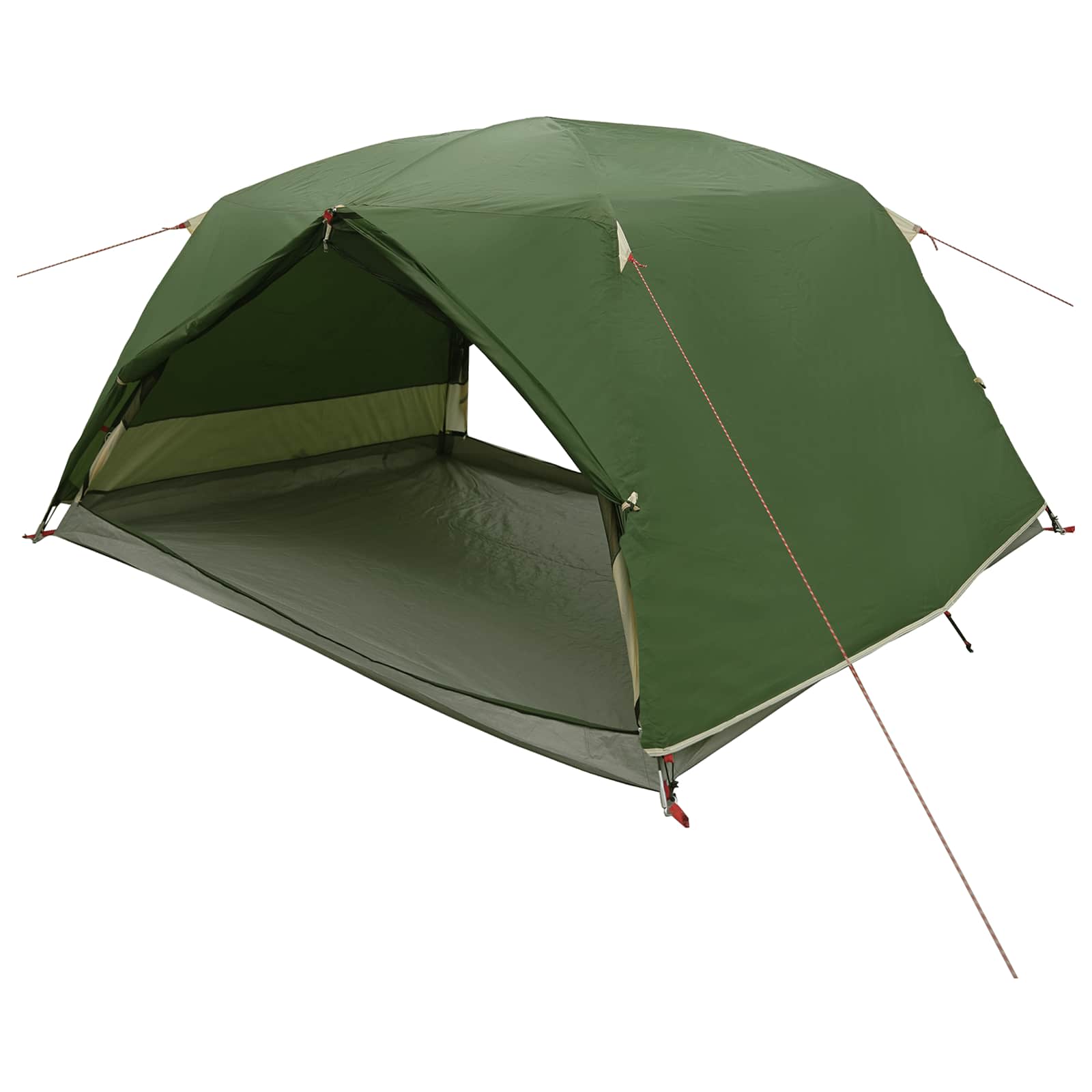 Trekkingzelt Grün 4-Personen 185T Polyester mit PU-Beschichtung