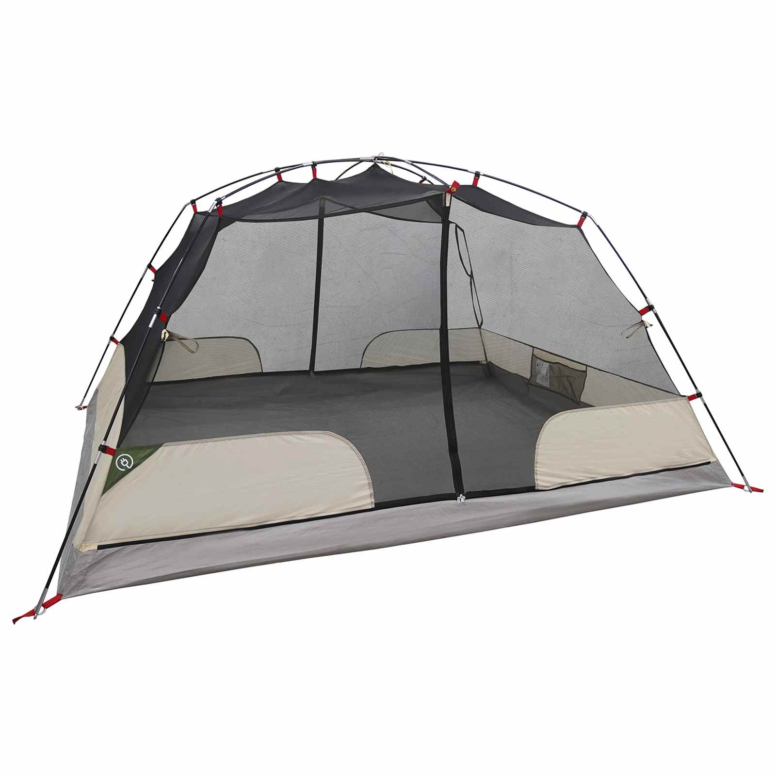 Trekkingzelt Grün 4-Personen 185T Polyester mit PU-Beschichtung