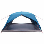 Trekkingzelt Blau 4-Personen 185T Polyester mit PU-Beschichtung